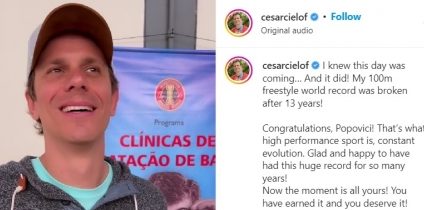 „Știam că ziua aceasta va veni”. Mesajul pentru David Popovici transmis de fostul deținător al recordului mondial la 100 m liber, brazilianul Cesar Cielo Filho