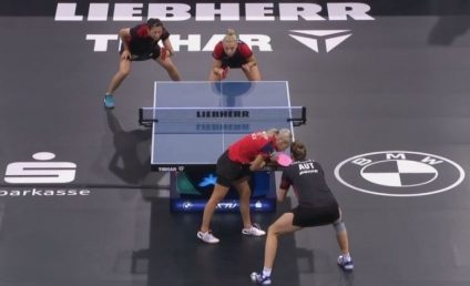 Medalia de aur este asigurată în finala de dublu feminin de la Europenele de tenis de masă. Trei jucătoare din patru sunt românce: Eliza Samara, Andreea Dragoman și Bernadette Szocs