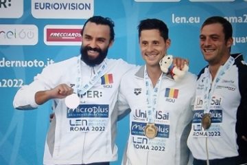 Constantin Popovici și Cătălin Preda au obținut aur și argint în proba de sărituri de la mare înălțime la Europenele de natație de la Roma