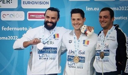Constantin Popovici și Cătălin Preda au obținut aur și argint în proba de sărituri de la mare înălțime la Europenele de natație de la Roma