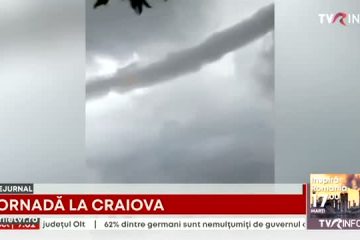 Tornadă filmată în apropiere de Craiova. Doi turişti, surprinşi de o viitură în Făgăraș. A fost nevoie de intervenția salvatorilor