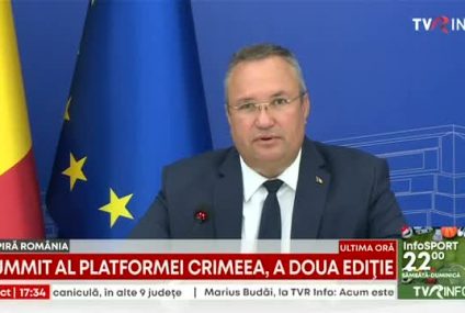 Nicolae Ciucă la Summitul Platformei Crimeea: Situația din Crimeea anexată ilegal s-a înrăutățit mult. Măsurile represive împotriva ucrainenilor și încălcările flagrante ale drepturilor omului s-au intensificat