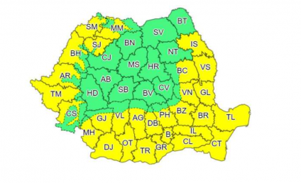 ANM: Cod galben de caniculă în peste trei sferturi din ţară, duminică, luni şi marţi. Disconfortul termic va fi accentuat, iar temperaturile maxime se vor situa în general între 32 şi 37 de grade