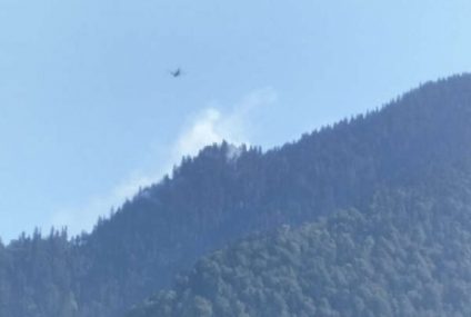 Incendiu de pădure în Munții Maramureșului. O aeronavă a Ministerului Apărării a fost chemată în ajutor