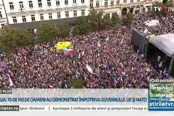 70.000 de oameni au demonstrat la Praga față de Guvern, UE și NATO