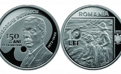 BNR lansează în circuitul numismatic o monedă din argint cu tema „150 de ani de la naşterea lui Gheorghe Petraşcu”