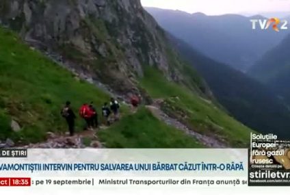 UPDATE Intervenţie dificilă a salvamontiştilor în Munţii Făgăraş. Duminică seara târziu au ajuns la un bărbat căzut într-o prăpastie