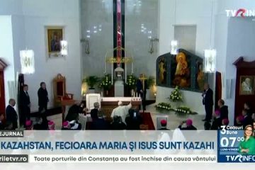 Papa Francisc a binecuvântat în Kazahstan o icoană inedită cu Fecioara Maria și Pruncul, creație a unui musulman
