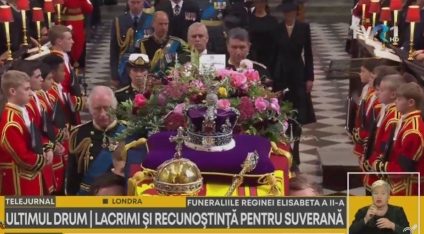 Procesiune impresionantă la funeraliile Reginei Elisabeta a II-a. Suverana, înmormântată alături de prinţul Philip în Capela Sf. George a Castelului Windsor