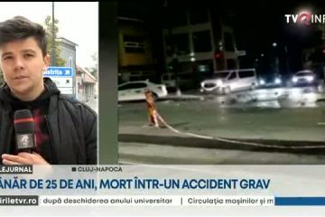 Un tânăr de 25 de ani a murit într-un accident rutier produs în Cluj-Napoca
