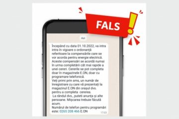 E.ON Energie România avertizează asupra mesajelor false trimise clienţilor în numele companiei