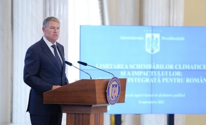 Iohannis: Schimbările climatice au implicaţii directe asupra siguranţei şi bunăstării cetăţenilor