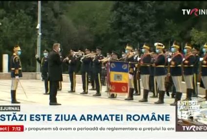 În 25 octombrie, românii sărbătoresc Ziua Armatei. Preşedintele Iohannis şi premierul Ciucă au participat la ceremoniile de la Mormântul Ostaşului Necunoscut din Parcul Carol I