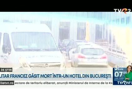 Militar din cadrul Forțelor Armate Franceze, găsit fără suflare într-un hotel din București. A fost deschis un dosar de moarte suspectă. Trupul neînsuflețit a fost tranat la Institutul de Medicină Legală