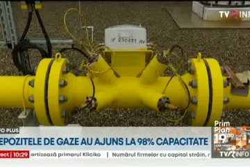 România a ajuns la 3 miliarde de metri cubi de gaze în depozite, adică o capacitate de aproape 98%
