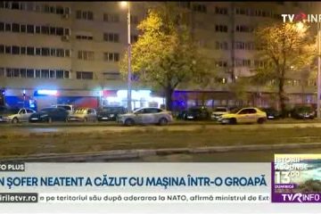 Un şofer neatent a căzut cu maşina într-o groapă din Pantelimon