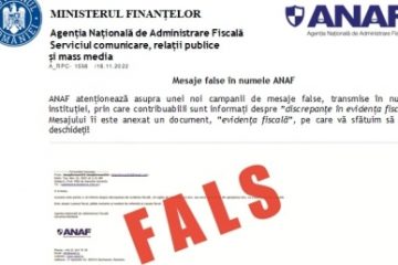 Mesaje false în numele ANAF, contribuabilii sunt „informați” despre „discrepanțe în evidența fiscală”