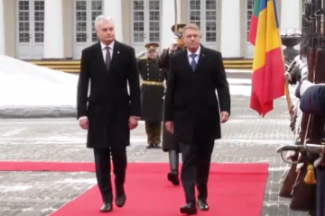 Preşedintele Klaus Iohannis, în vizită oficială la Vilnius. ”Am transmis aprecierea pentru sprijinul acordat de Lituania pentru aderarea României la spațiul Schengen”