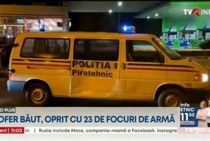 Şofer băut, oprit cu 23 de focuri de armă, în Suceava