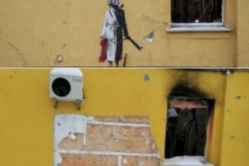 Poliția ucraineană a dejucat o tentativă de furt ce viza o operă a celebrului artist Banksy