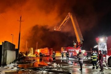 Incendiu pe platforma industrială Kronospan din Sebeş