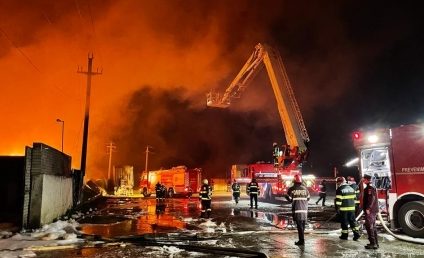 Incendiu pe platforma industrială Kronospan din Sebeş