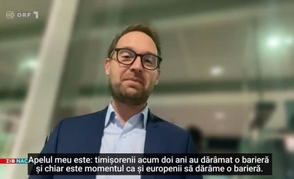 Dominic Fritz, la televiziunea publică din Austria: Timișorenii au dărâmat o barieră și m-au ales primar, deși nu am cetățenie română.  Europenii trebuie să dărâme bariera Schengen-ului, care nu se mai potrivește Europei de azi