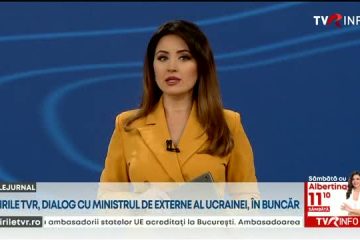 Premieră pe piaţa media din România. Ştirile TVR au participat la o conferinţă organizată de ministrul de Externe al Ucrainei dintr-un buncăr din Kiev. Kuleba: Nu contează dacă eşti soldat sau civil. Eşti sub atac. Aşa simţim noi