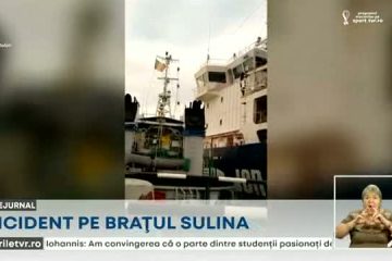 Incident pe Dunăre. O navă a rămas fără energie pe Brațul Sulina