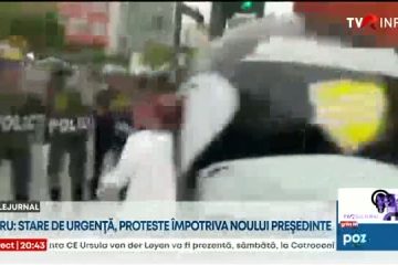 Peru: Stare de urgență, proteste împotriva noului președinte
