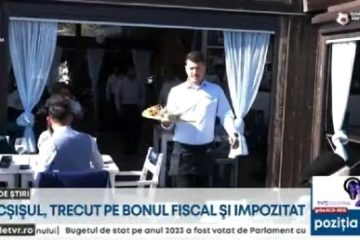 Bacșișul plătit la restaurant va fi trecut pe bonul fiscal și impozitat, de la 1 ianuarie. Legea a fost promulgată de preşedintele Iohannis