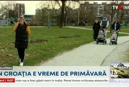 Croația, vreme de primăvară la sfârșit de decembrie