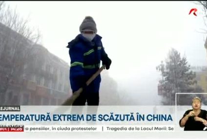 Vreme extremă, în China. Record de temperatură negativă, în nordul țării
