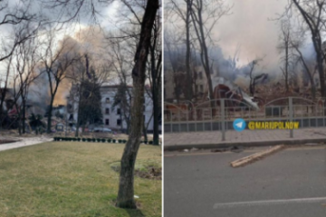 Povestea unei mame şi a fiului ei, supravieţuitori ai bombardamentului de la teatrul din Mariupol. Artem era șocat, cu o mână se ţinea de mama, iar cu cealaltă îşi ţinea pantalonii, pentru că slăbise foarte mult