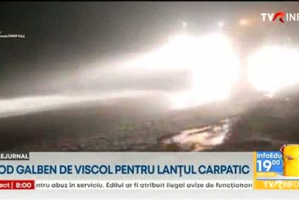 Cod galben de ninsori și viscol pentru lanțul carpatic. Circulația este închisă pe Transalpina, între Novaci și Rânca