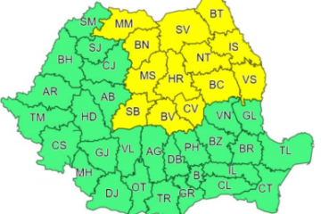 Atenționare meteo | Vreme deosebit de rece pentru 13 județe. Temperaturile pot ajunge și la –25 de grade. Atenționarea este valabilă în intervalul 8 – 11 februarie