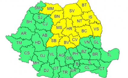 Atenționare meteo | Vreme deosebit de rece pentru 13 județe. Temperaturile pot ajunge și la –25 de grade. Atenționarea este valabilă în intervalul 8 – 11 februarie