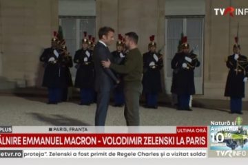Președintele Ucrainei, cină de lucru la Paris, cu Macron și Scholz. Volodimir Zelenski: Cu cât Ucraina primește mai devreme arme grele, cu atât mai devreme se va încheia această agresiune rusă