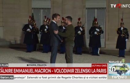 Președintele Ucrainei, cină de lucru la Paris, cu Macron și Scholz. Volodimir Zelenski: Cu cât Ucraina primește mai devreme arme grele, cu atât mai devreme se va încheia această agresiune rusă