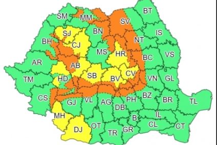 Avertizările cod galben și portocaliu de vânt puternic și viscol au fost prelungite