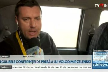 Alex Costache, trimisul special TVR în Ucraina, detalii ale conferinței de presă susținute de Volodimir Zelenski: O discuție liberă, deschisă. Președintele a ținut cont de țara de unde provenea fiecare jurnalist, a adaptat răspunsul