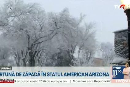 Alertă meteorologică în Arizona. O furtună de zăpadă s-a abătut asupra regiunilor din nord