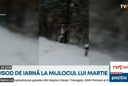 Iarna s-a întors în mai multe județe. Mașini înzăpezite și circulație în condiții de iarnă pe șosele