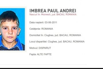 Băiat de 11 ani din Palanca, județul Bacău, dispărut de două zile de acasă