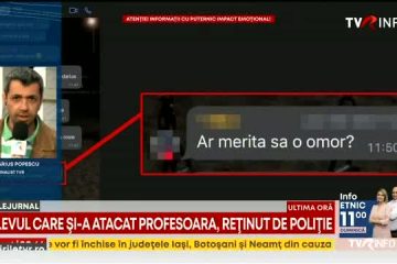 Elevul care a înjunghiat o profesoară la Liceul Ion Creangă din Capitală a fost reţinut