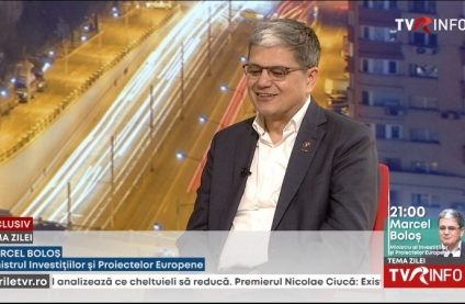 Marcel Boloș, ministrul Investițiilor și proiectelor europene, la Tema Zilei, pe TVR Info: Reforma pensiilor trebuie făcută așa cum ne-am angajat în PNRR