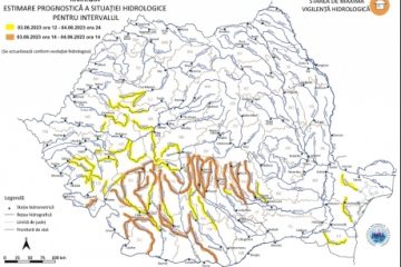 Cod portocaliu de viituri pe râuri din 12 judeţe, până duminică la prânz. Sunt vizate bazine hidrografice din Caraş Severin, Mehedinţi, Dolj, Hunedoara, Gorj, Vâlcea, Argeş, Olt, Teleorman, Dâmboviţa, Prahova şi Ilfov