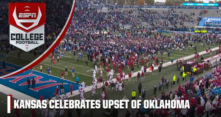 kansas-fans-storm-the-field-after-upsetting-no.-6-oklahoma-|-espn-college-football-–-espn