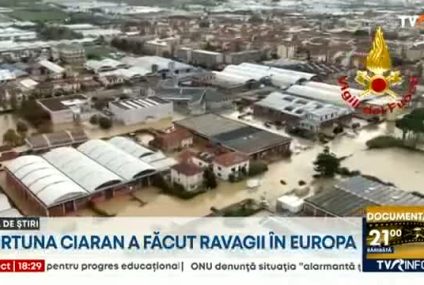 Furtuni violente în vestul Europei. Ciclonul Ciaran face ravagii în Italia, unde cinci oameni au murit și mai mulți sunt dați dispăruți. Vemea rea afectează și Franța, Norvegia, Croația sau Slovenia