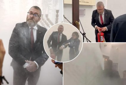 Far-right lawmaker uses fire extinguisher to douse Hanukkah candles in Polish parliament – New York Post